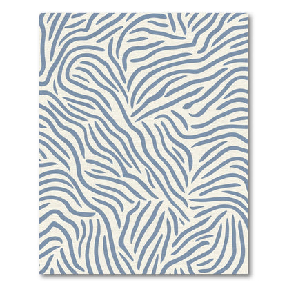 Blue Stripe Organic Abstract Rug