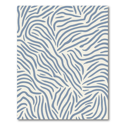 Blue Stripe Organic Abstract Rug