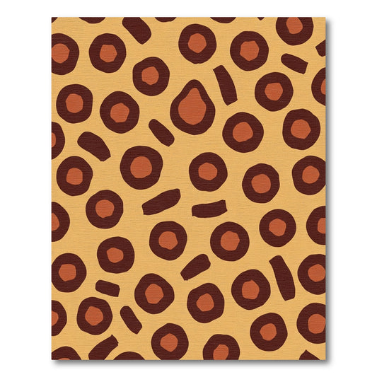 Brown Spots on Orange Background Rug