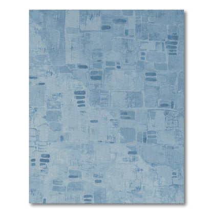 Blue Abstract Block Area Rug