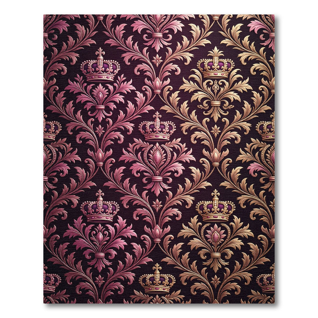 Regal Crown Orchid Baroque Rug