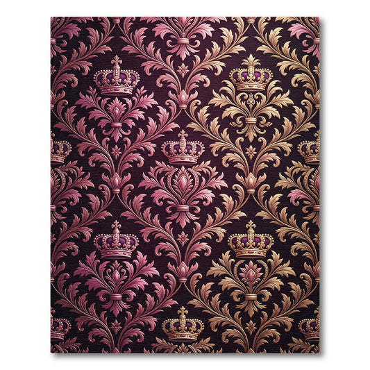Regal Crown Orchid Baroque Rug