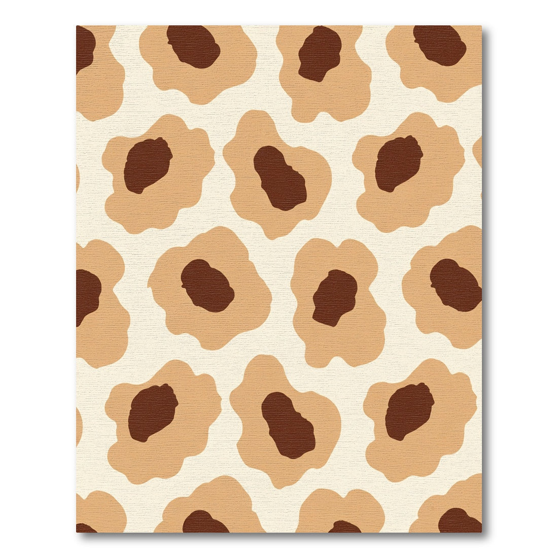 Tan Brown Abstract Spots Rug
