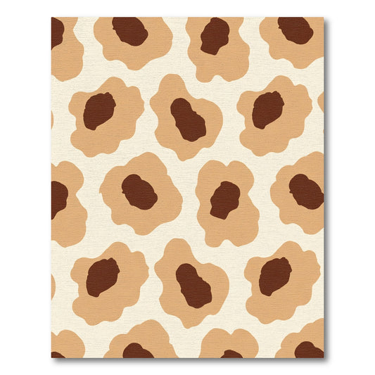 Tan Brown Abstract Spots Rug