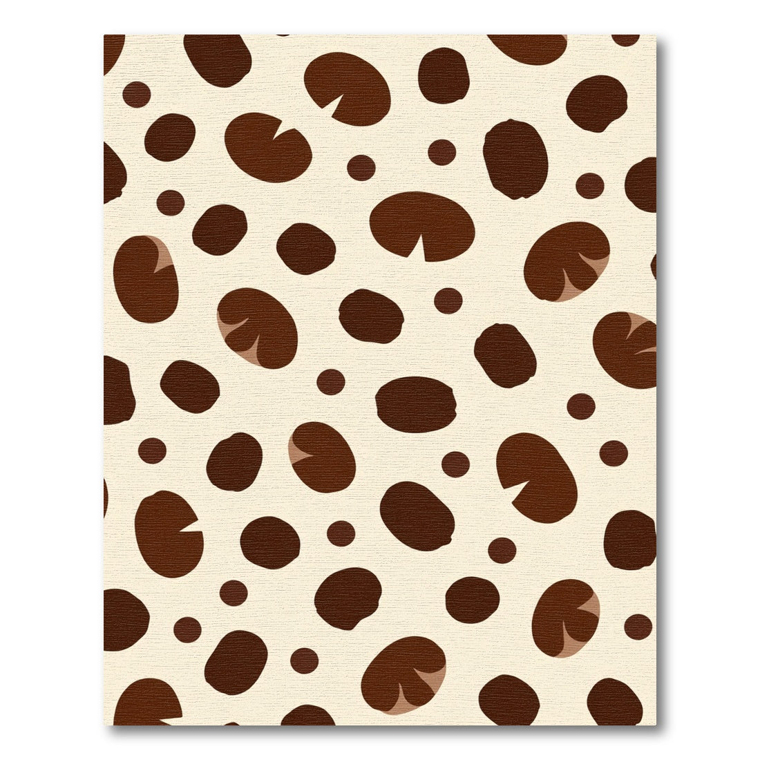 Earthy Brown Abstract Spots Rug