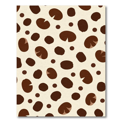 Earthy Brown Abstract Spots Rug