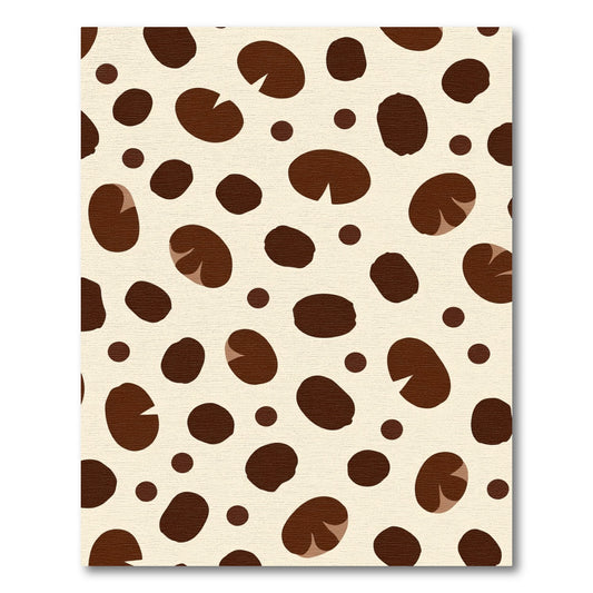 Earthy Brown Abstract Spots Rug