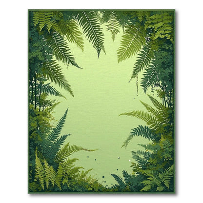 Lush Fern Forest Green Washable Area Rug