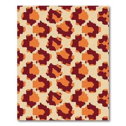 Amber Red Abstract Spots Rug