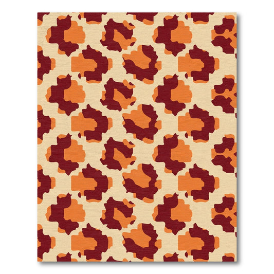 Amber Red Abstract Spots Rug