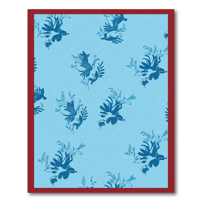 Navy Blue Floral Meadow Rug