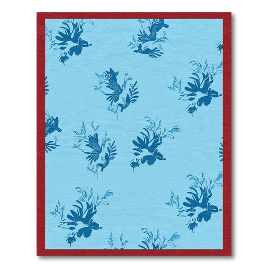 Navy Blue Floral Meadow Rug