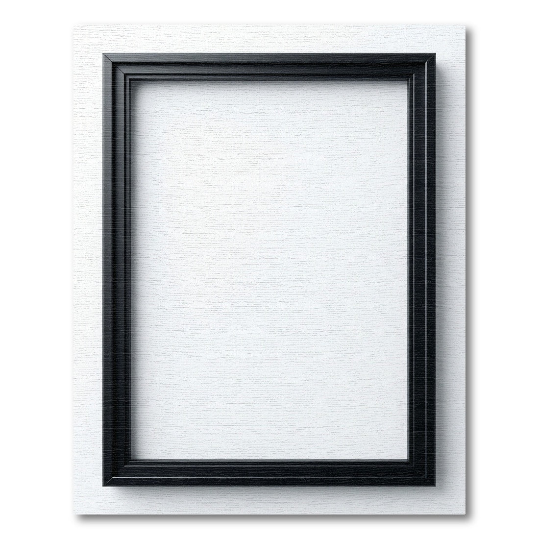 Black Mirrored Rectangular Frame Rug