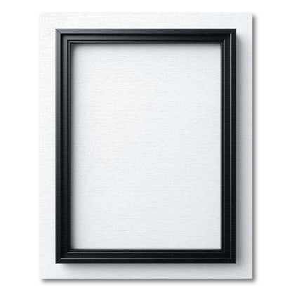 Black Mirrored Rectangular Frame Rug