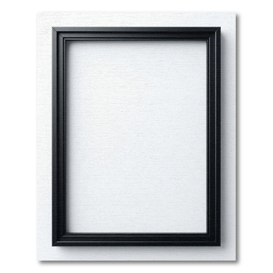 Black Mirrored Rectangular Frame Rug