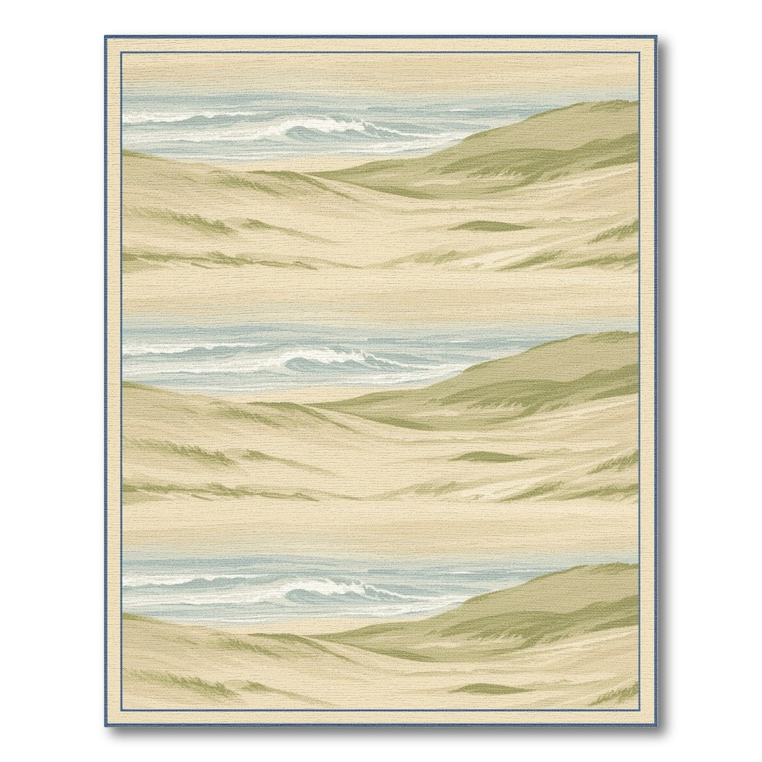 Coastal Dunes Beige Area Rug