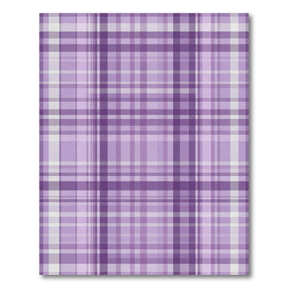 Lavender Tartan Plaid Lines Rug