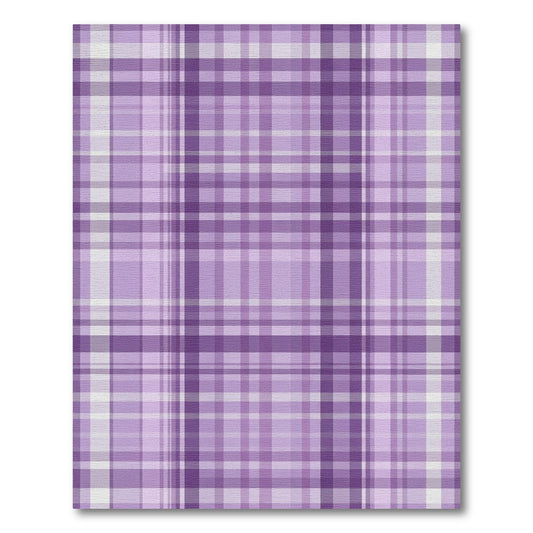 Lavender Tartan Plaid Lines Rug