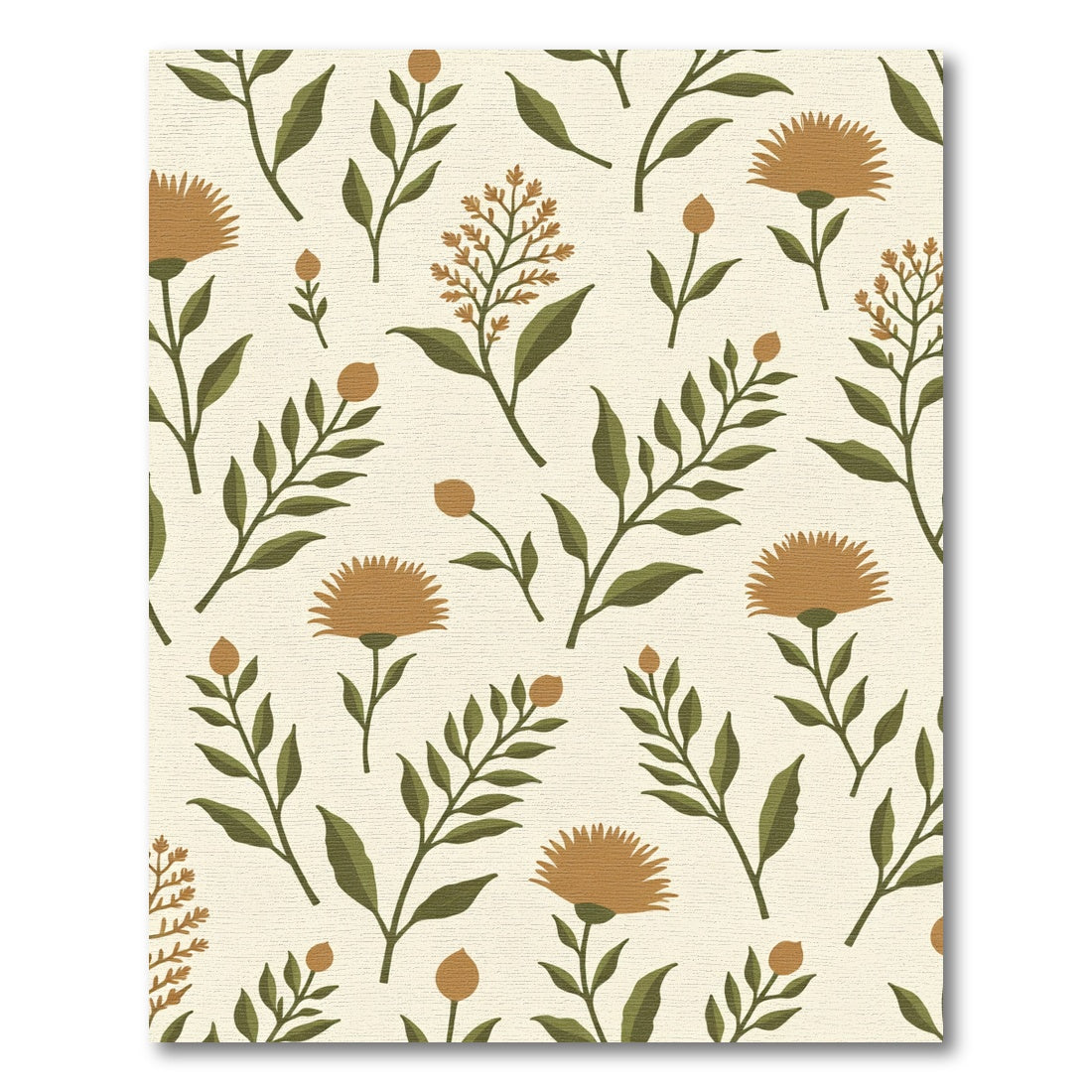 Earthy Floral Branch Medley Rug