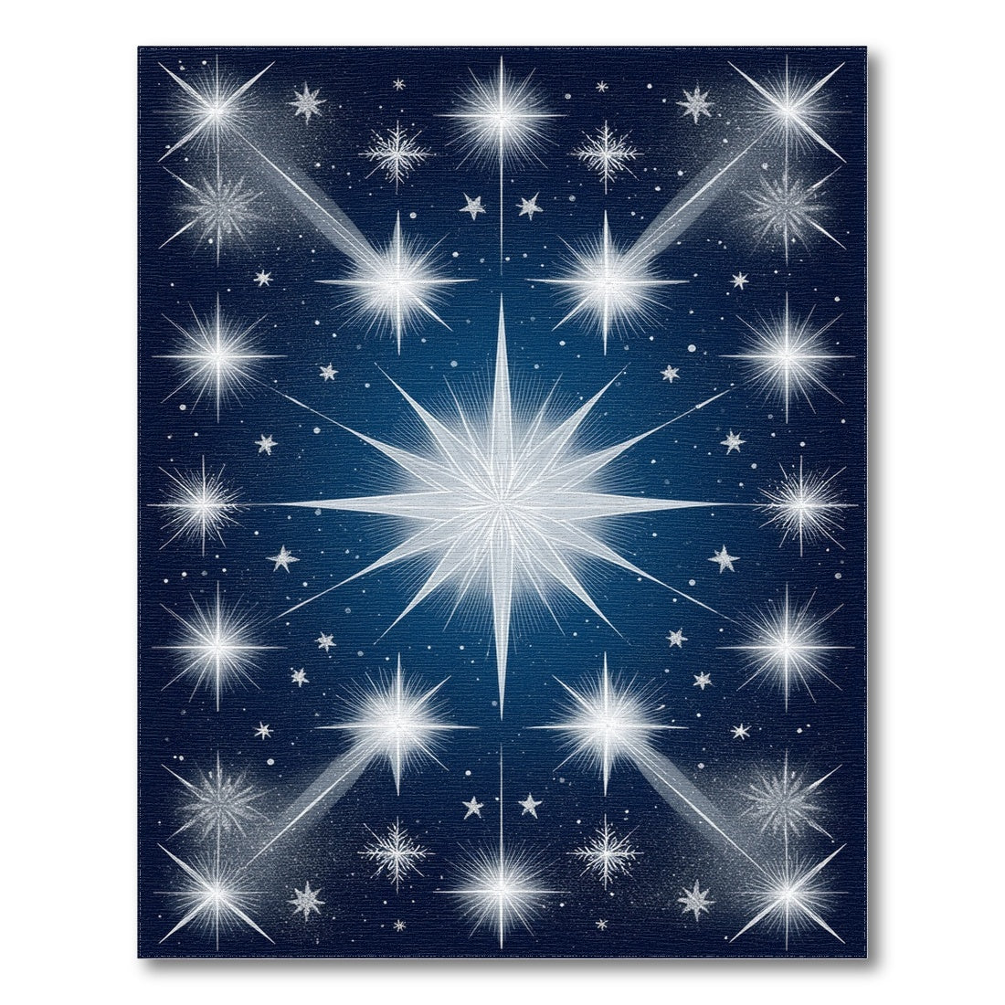 Starburst Midnight Blue Area Rug
