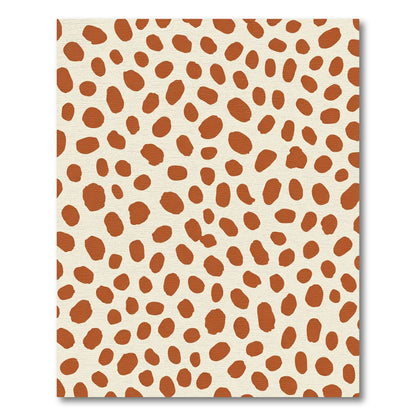 Terracotta Speckled Organic Dots Rug