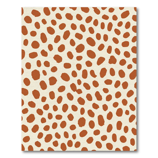 Terracotta Speckled Organic Dots Rug