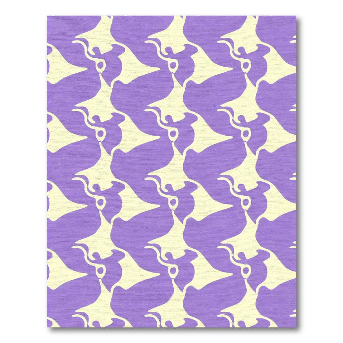 Purple Cream Abstract Amorphous Flow Rug
