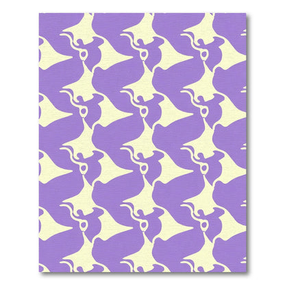 Purple Cream Abstract Amorphous Flow Rug