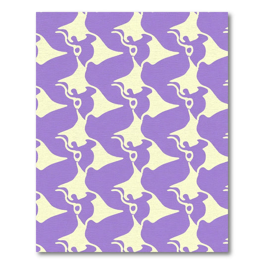 Purple Cream Abstract Amorphous Flow Rug