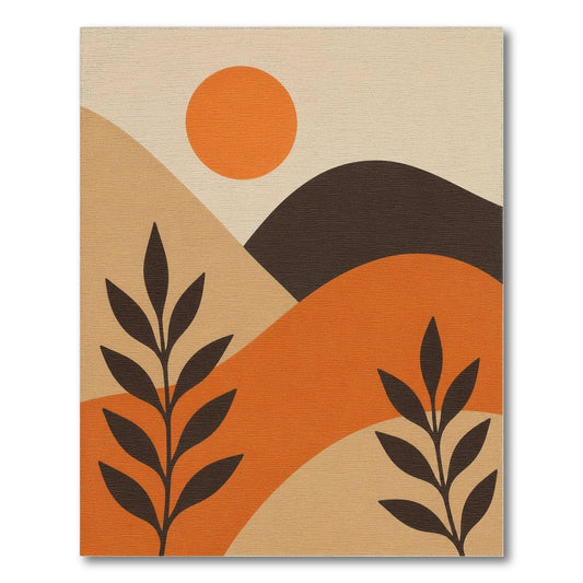 Abstract Sunset Hills Area Rug