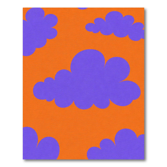 Orange Purple Clouds Background Rug