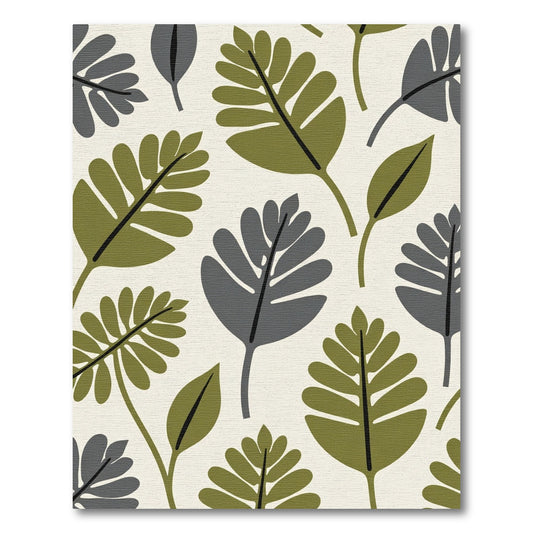 Mid Century Modern Leafy Branches Rug