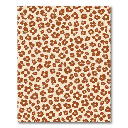 Terracotta Floral Scatter Rug