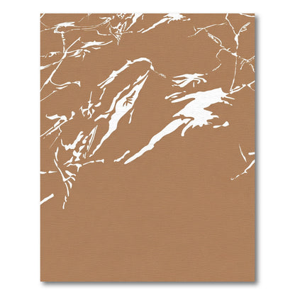 Brown White Abstract Organic Lines Rug