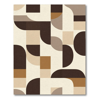 Mid Century Modern Abstract Shapes Rug