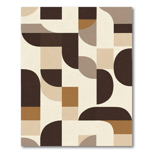 Mid Century Modern Abstract Shapes Rug