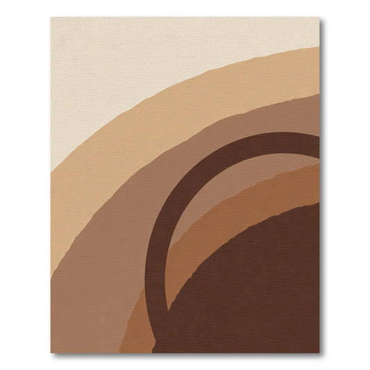 Earthy Arc Rainbow Stripes Rug