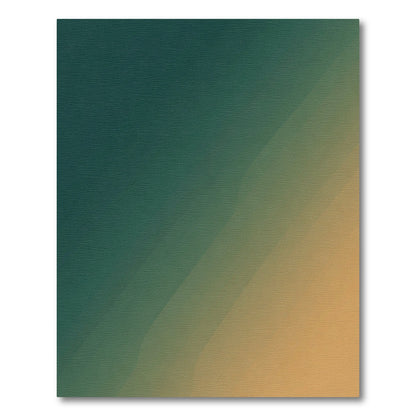 Teal And Ochre Gradient Waves Rug