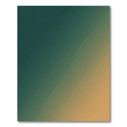 Teal And Ochre Gradient Waves Rug
