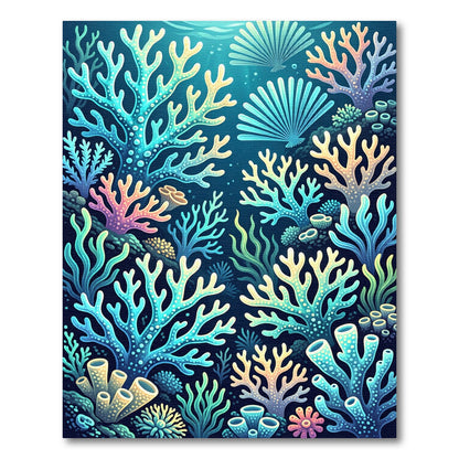 Oceanic Coral Reef Gradient Composition Rug
