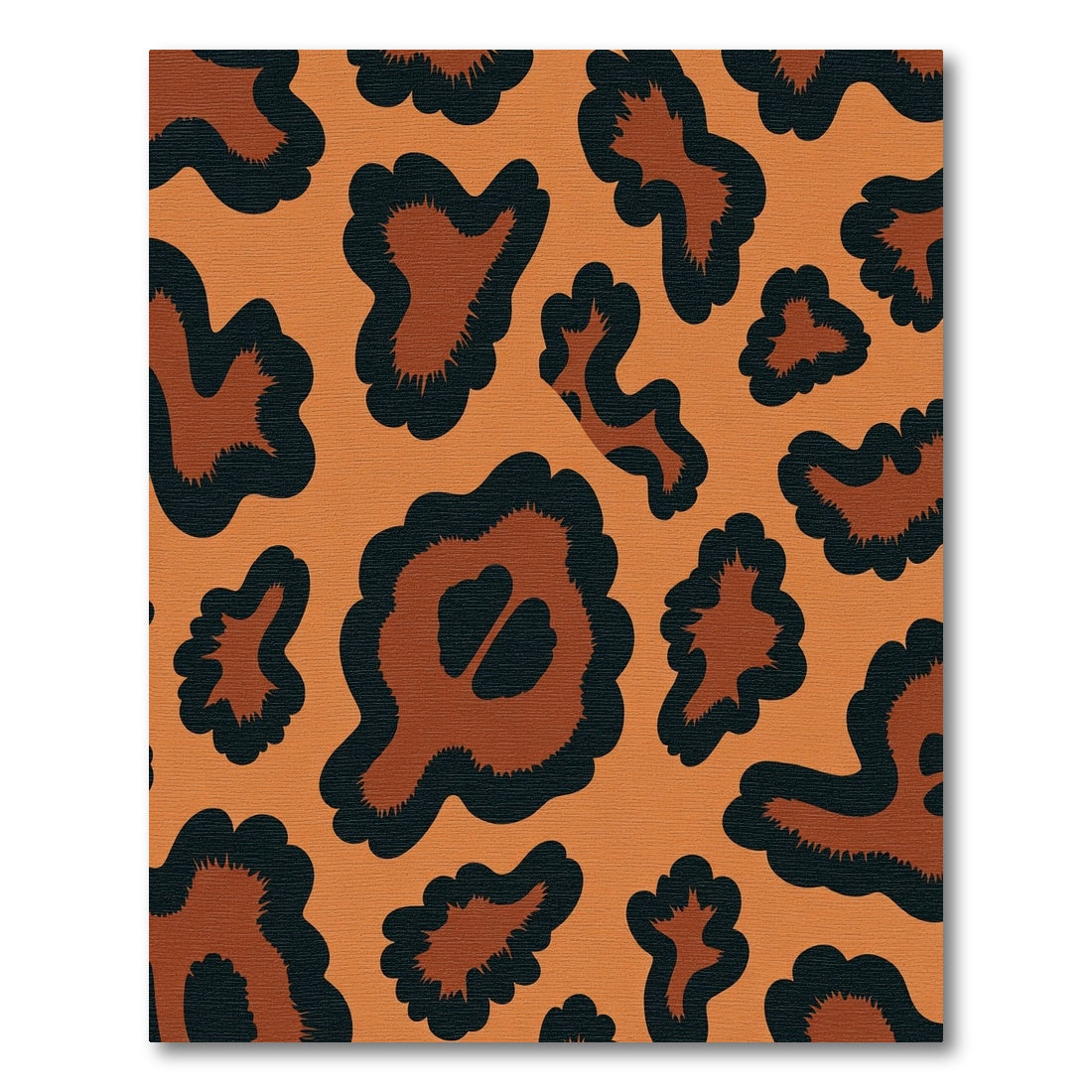 Abstract Leopard Spots Orange Rug