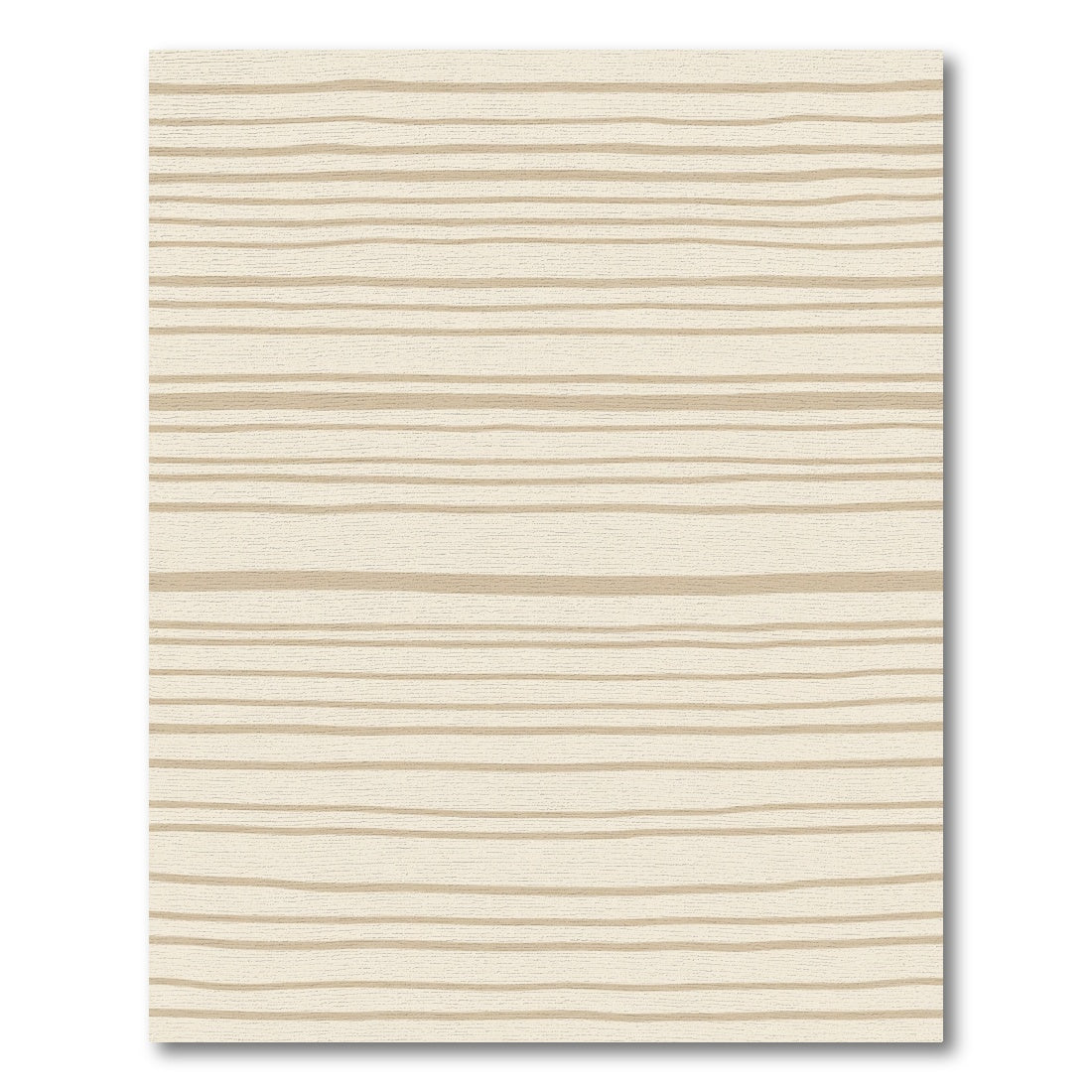 Minimalist Beige Hand Drawn Stripes Rug