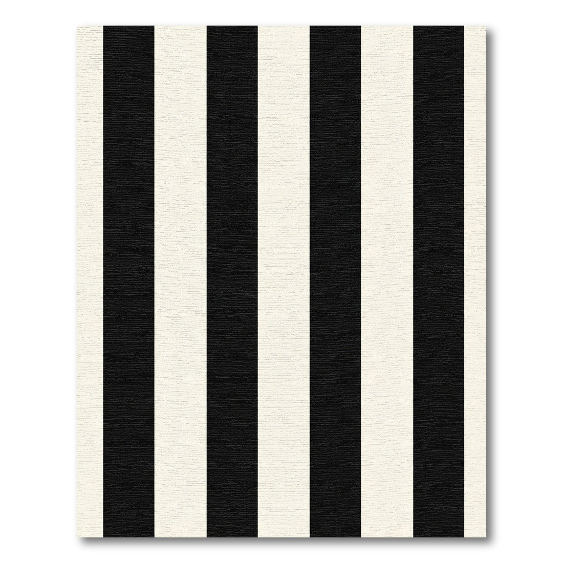 Bold Black Cream Striped Rug
