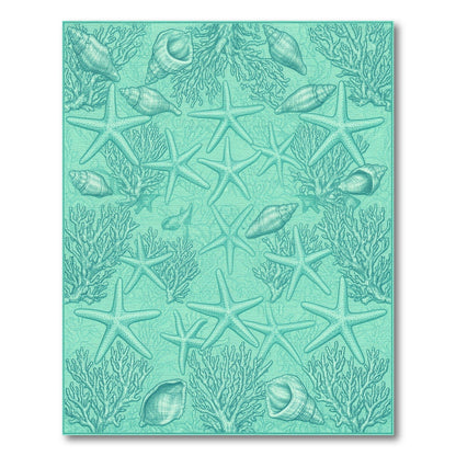 Blue and Teal Starfish Coastal Area Rug