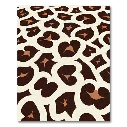 Cream Brown Abstract Spots Rug