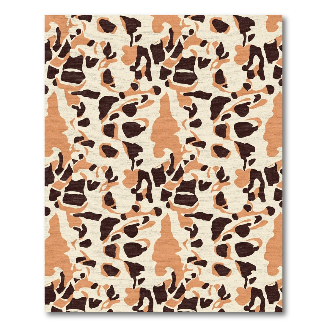 Warm Cream Brown Camo Spot Rug