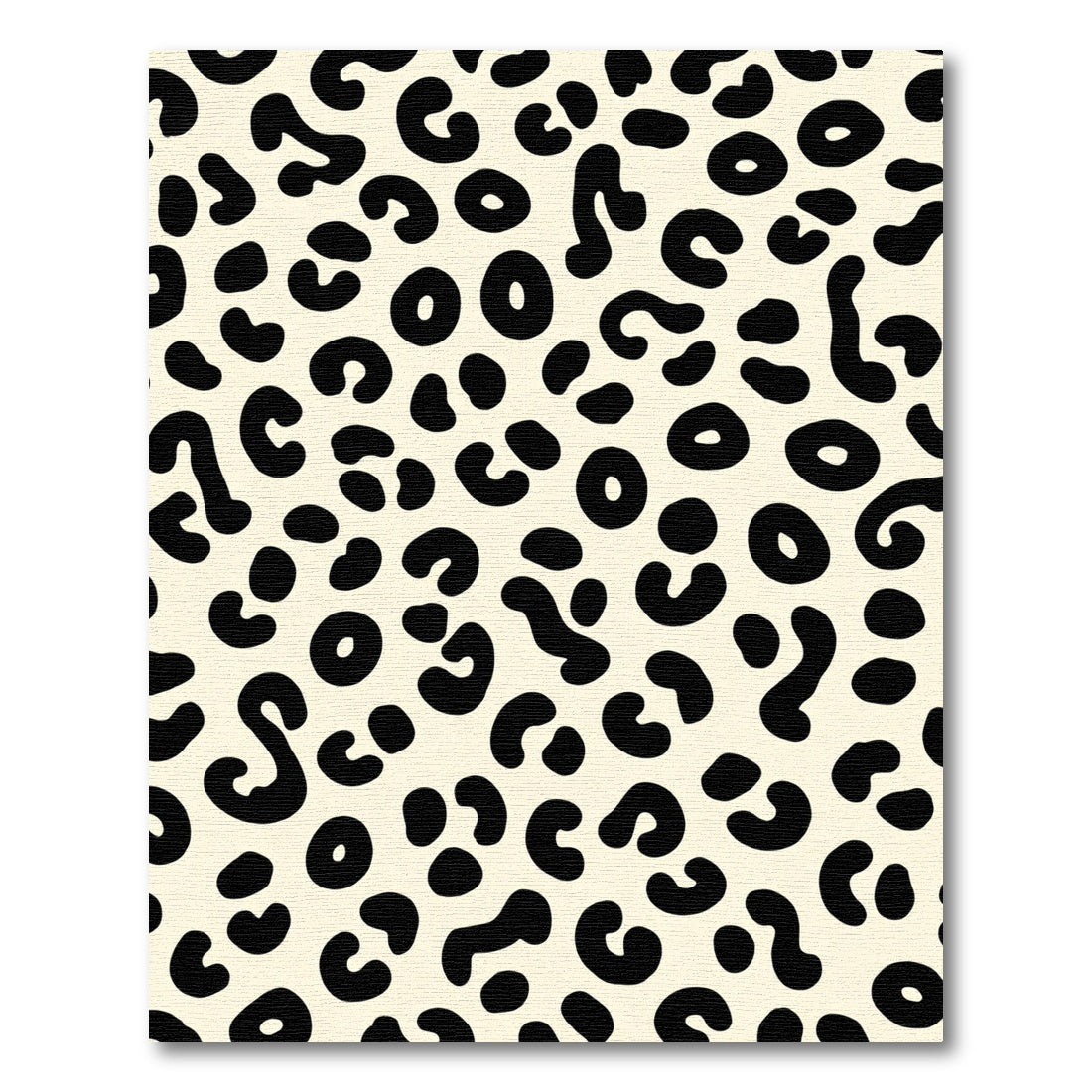 Cream Black Leopard Spots Rug