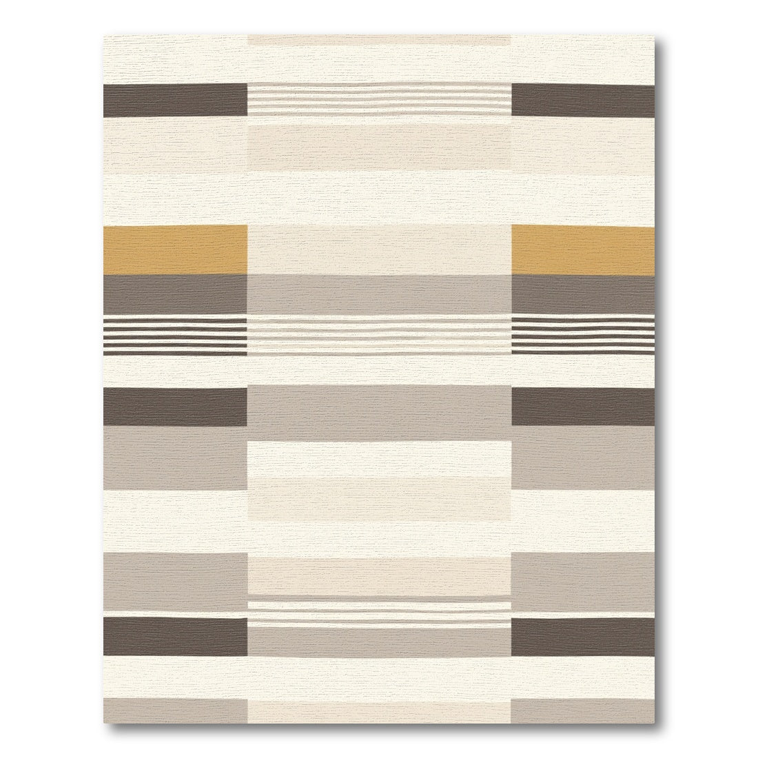 Earthy Contemporary Geometric Stripe Rug