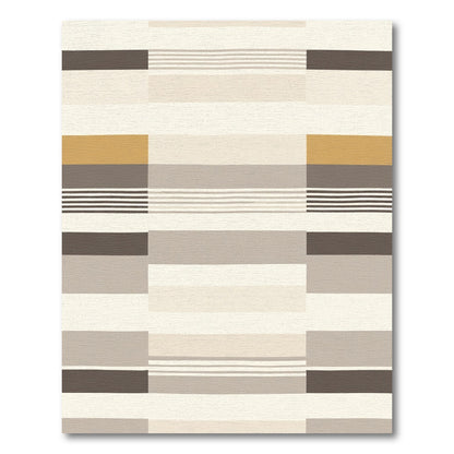 Earthy Contemporary Geometric Stripe Rug