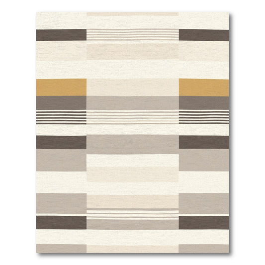 Earthy Contemporary Geometric Stripe Rug